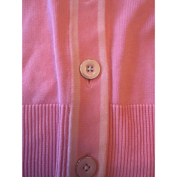 Talbots Petite Pink Cotton Blend Cardigan Sweater XLP Preppy Old Money - Picture 4 of 7